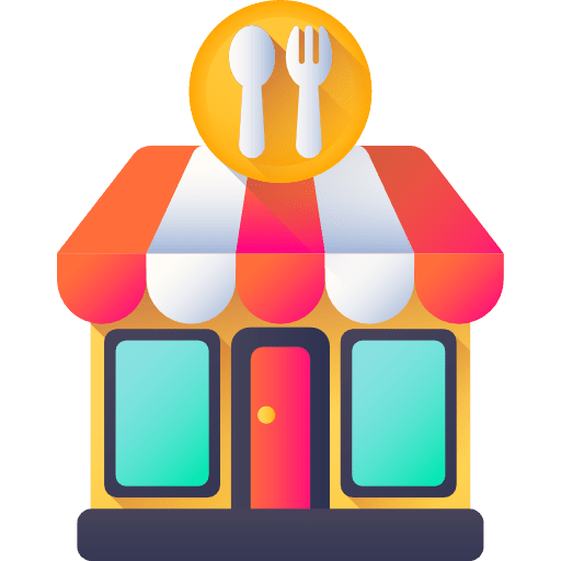 Restaurant cutlery building shop icon