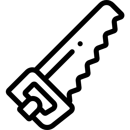 Saw carpentry wood cutter saw icon