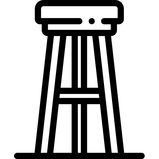 Stool furniture and household chair stool icon