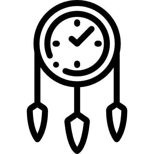 Wall clock elegant time and date decoration icon