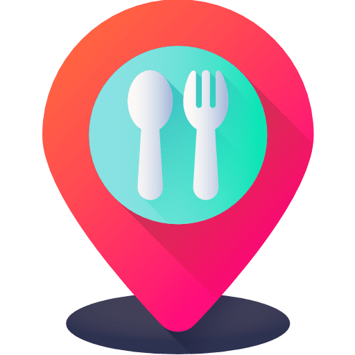 Address pin maps and location restaurant icon