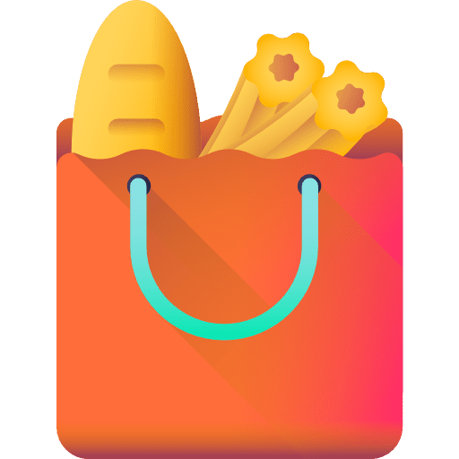 Bakery shopping food shipping and delivery icon