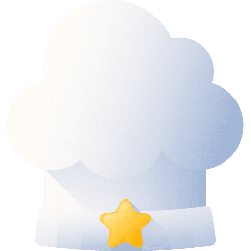 Chef hat professions and jobs hat star icon