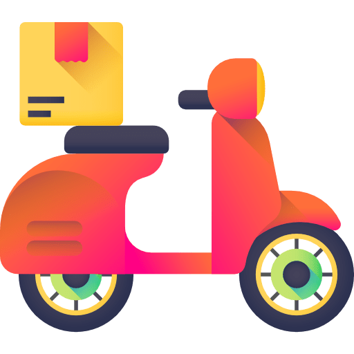 Motorbike restaurant scooter shipping icon