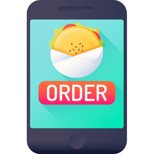 Order smartphone technology take away icon