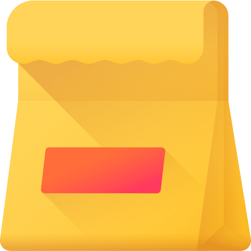 Paper bag meal ecology and environment school icon