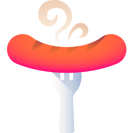Sausage barbecue lunch junk food icon
