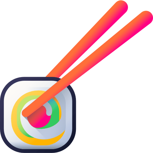 Sushi maki japanese food raw icon