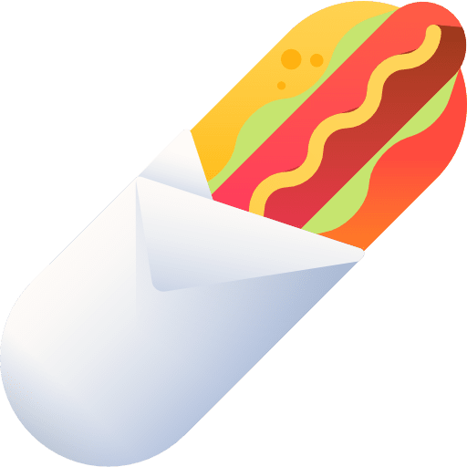 Hot dog sauce restaurant junk food icon
