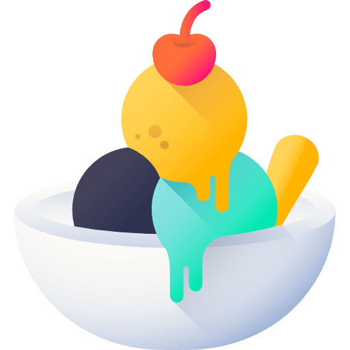 Ice cream dessert summertime cherry icon