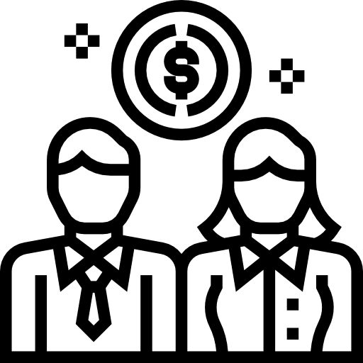 Creative network networking finance icon