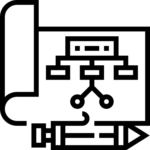 Planning planning paper roll tools and utensils icon