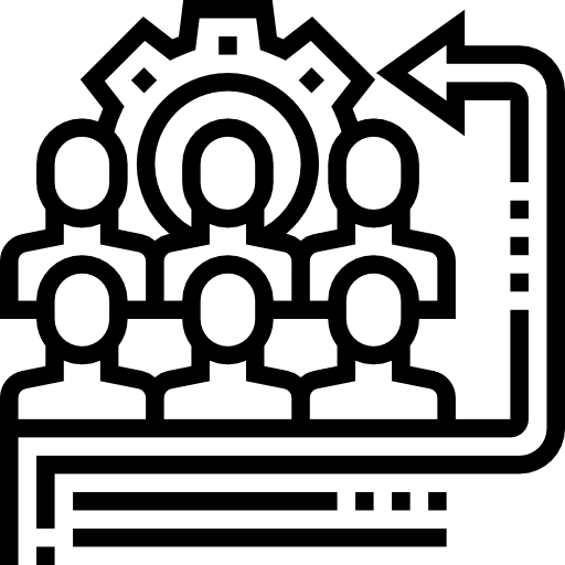 Team teamwork mission person icon