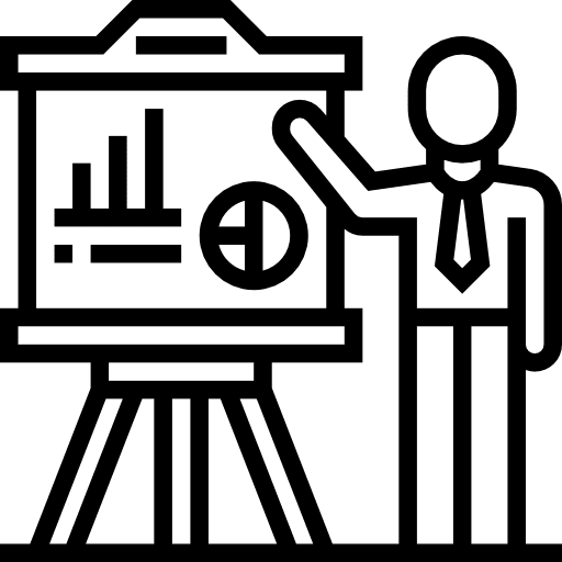 Training board personal information informative icon