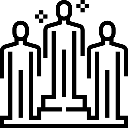 Goal networking achieving goal icon