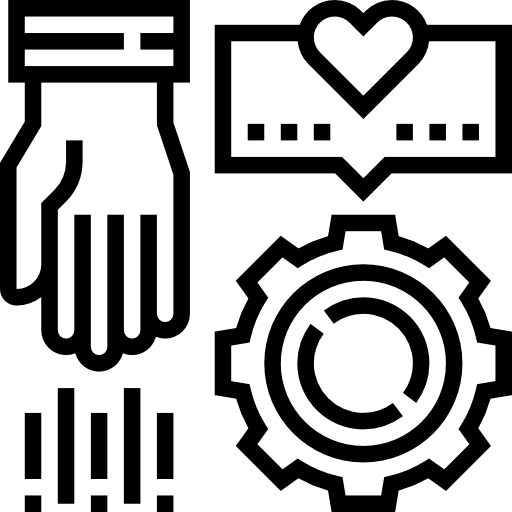 Support sponsor help gear icon