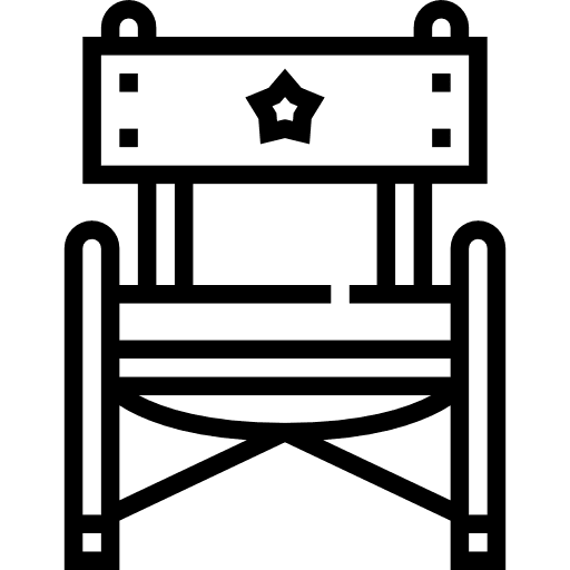 Director chair furniture and household actor seat icon