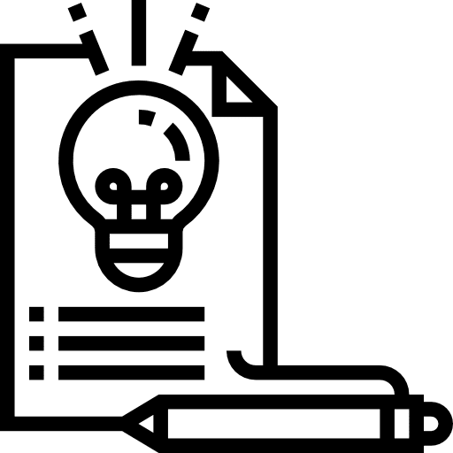Idea pen business invention icon
