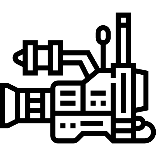 Video camera journalism camera film icon