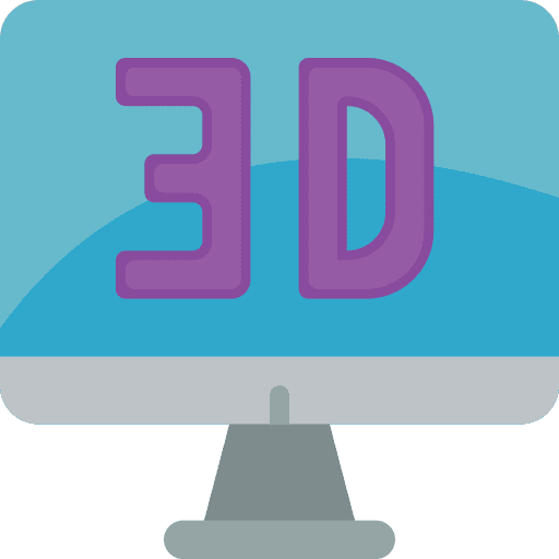 3d design monitor art and design icon