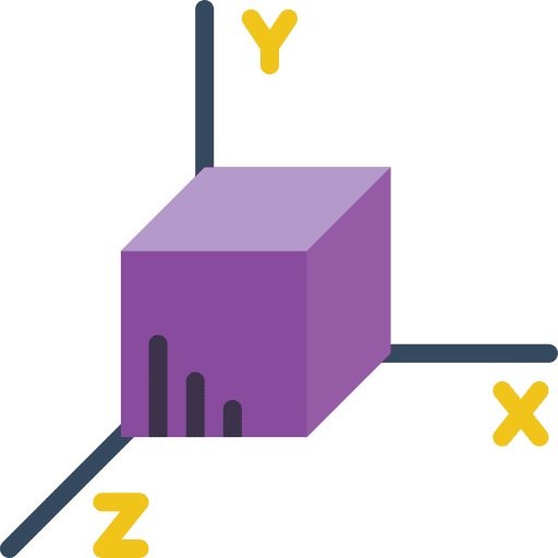 Axis cube ui geometrical icon