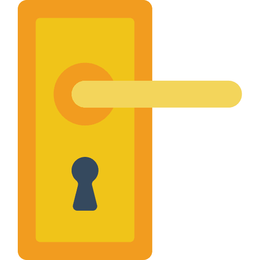 Doorknob do not disturb furniture and household hotel icon