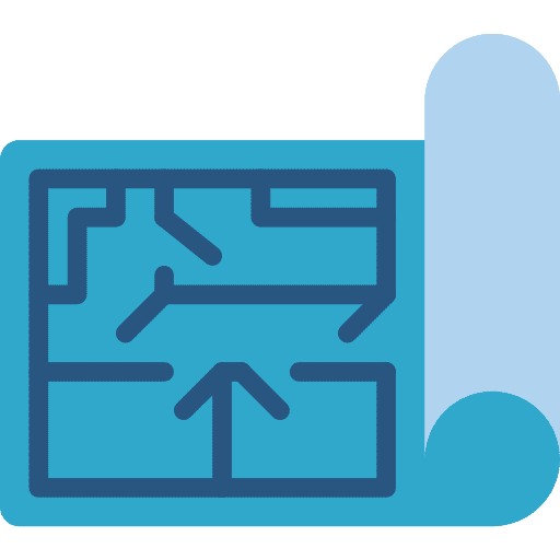 Blueprint architecture architecture and city map icon