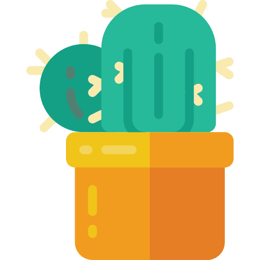 Cactus dessert plant botanical icon