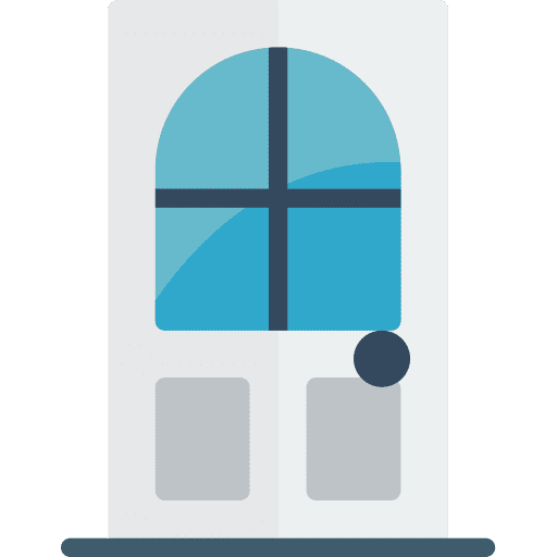 Door access furniture and household construction and tools icon