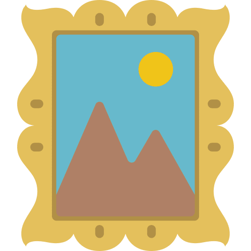 Frame image ornamental art icon