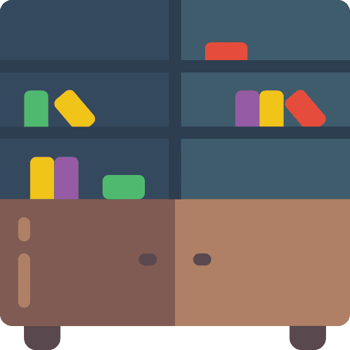 Bookshelf furniture and household cabinet storage icon