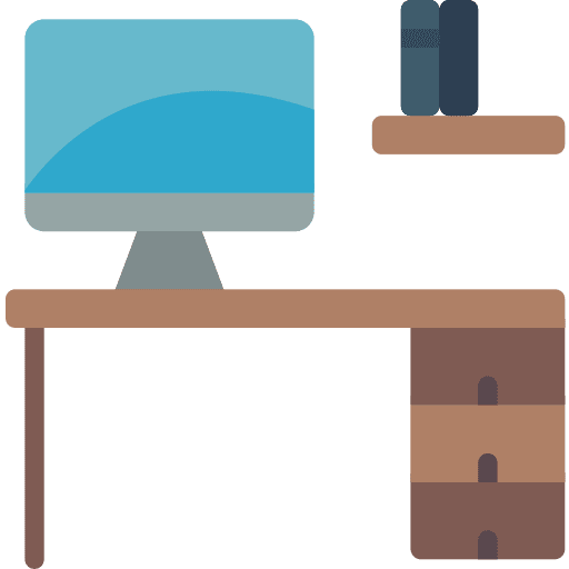 Desk desk studio furniture icon