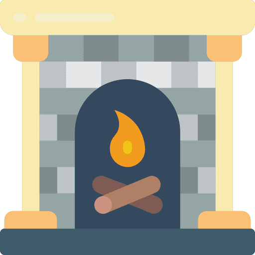 Fireplace living room fireplace warm icon