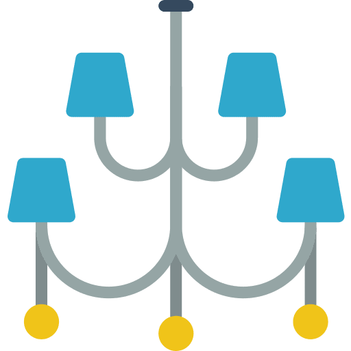 Lamp electronics furniture ceiling icon