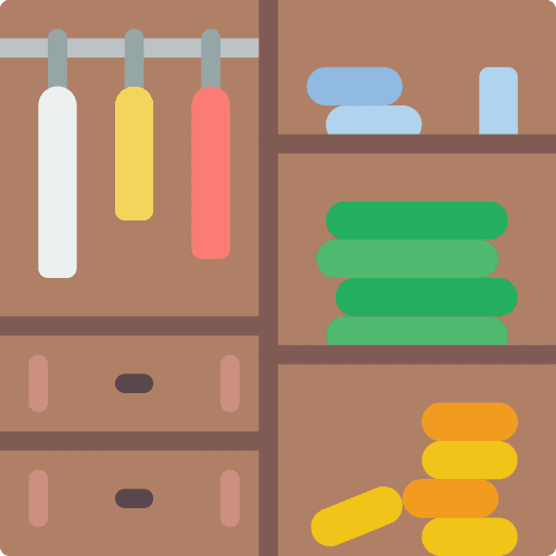 Wardrobe fashion closet hanger icon