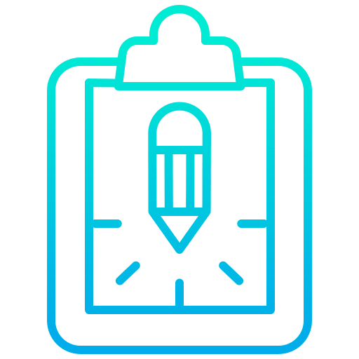 Clipboard pencil art files and folders icon