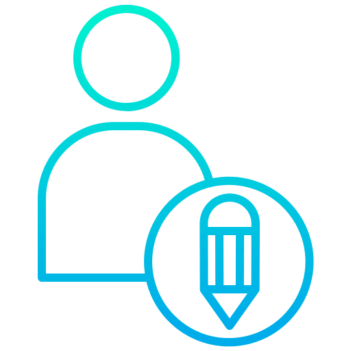 Creative writer innovation art and design icon