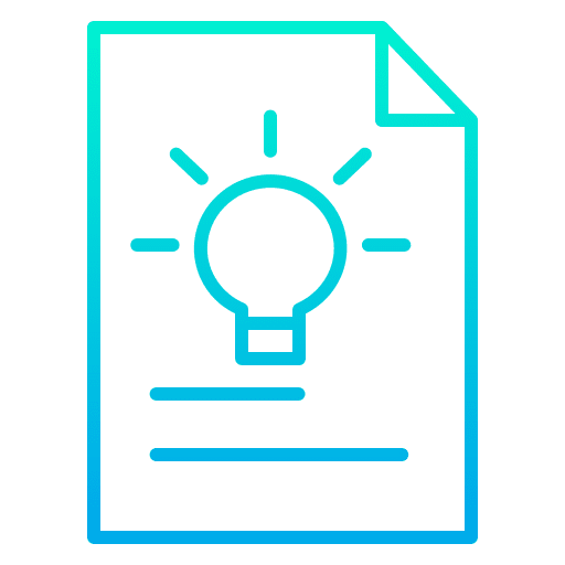 Light bulb idea page files and folders icon
