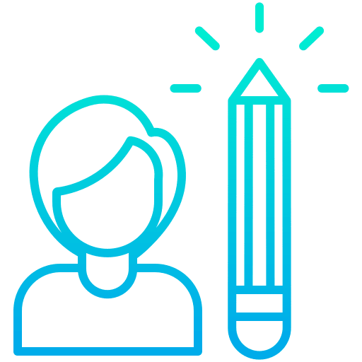 Pencil art and design people user icon