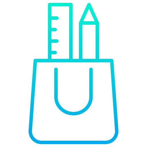 Bag portfolio ruler bag icon