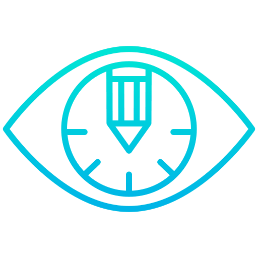 Eye business and finance pencil observer icon