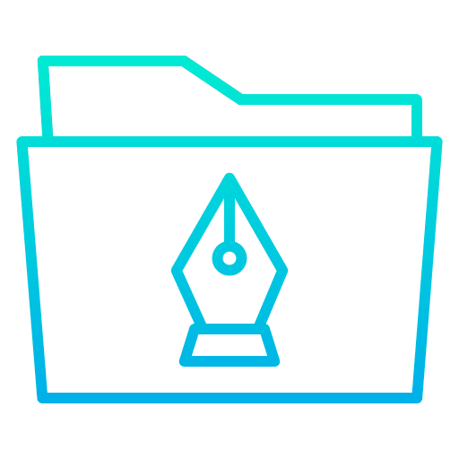 Folder fountain pen files and folders insurance icon