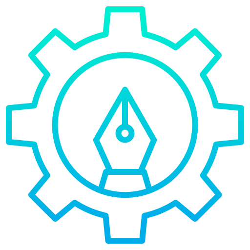 Fountain pen business and finance development art and design icon