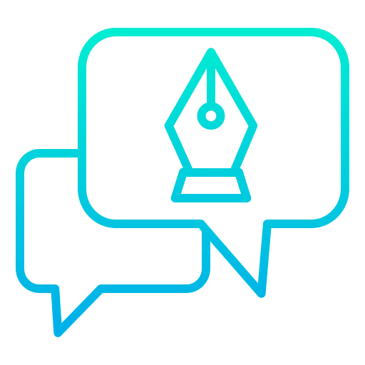 Fountain pen chat art writing icon