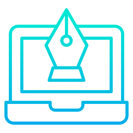 Fountain pen computer idea brainstorm icon