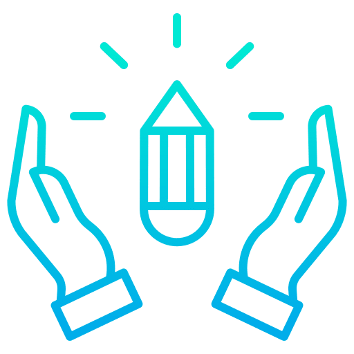 Hands art and design hand writing icon