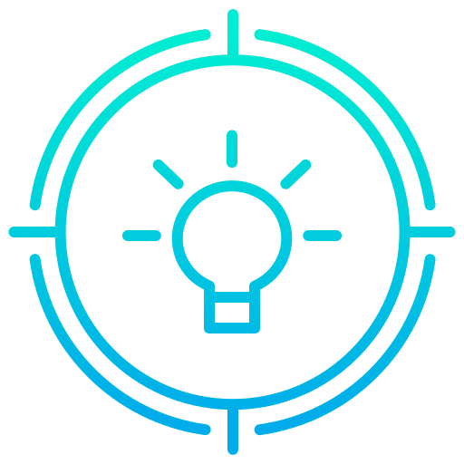 Idea art and design target idea icon