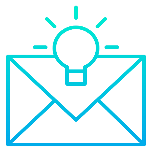 Idea interface letter business and finance icon