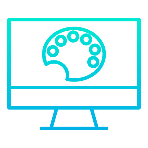 Painting palette paint design art and design icon