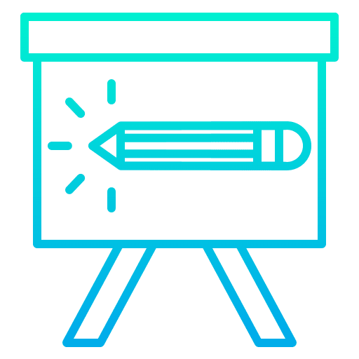 Pencil design art presentation icon